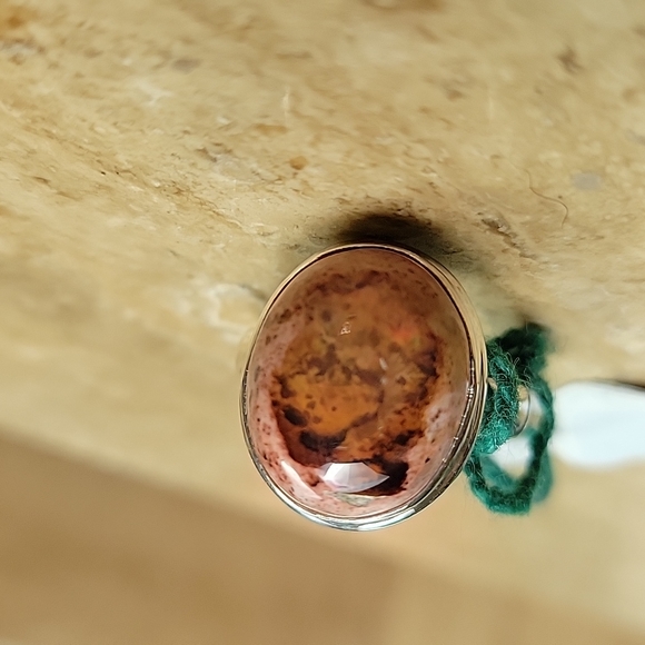 Natural Fire Opal Ring 10.8Ct Sterling size 7 - Picture 6 of 7